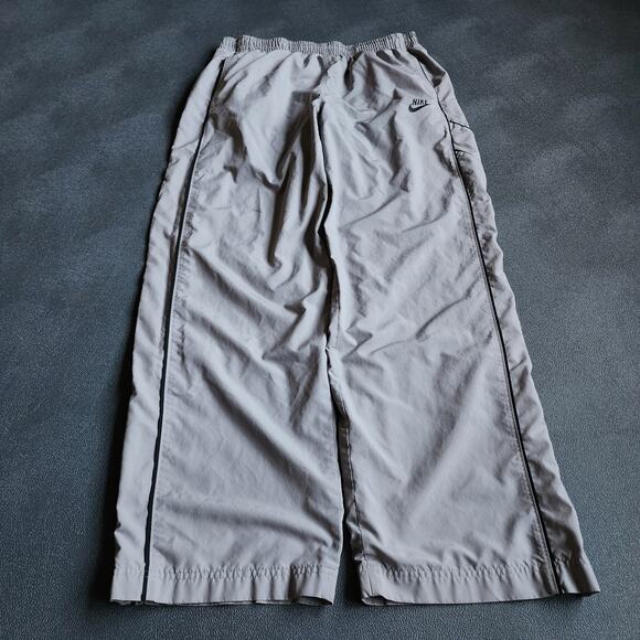 Vintage Y2K Nike Grey Track Nylon Lined Sweatpants XL - Picture 1 of 10